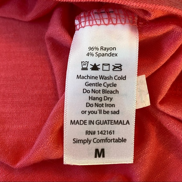 LuLaRoe TANK TOP Solid Coral NWT - Picture 11 of 16